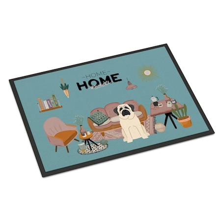 Carolines Treasures 24 x 36 in. White Mastiff Sweet Home Indoor or Outdoor Mat CK7862JMAT
